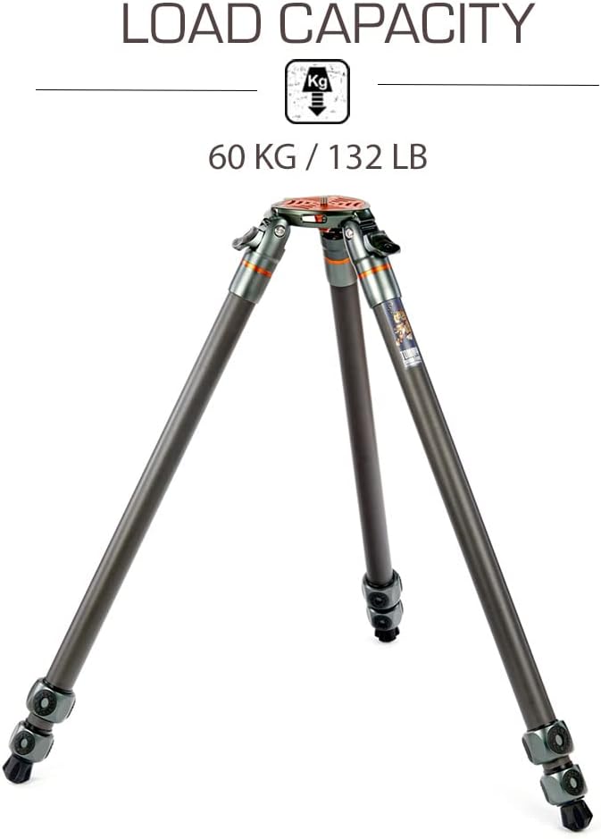 3 Legged Thing Legends Tommy Stativ aus Carbon – Verstellbares Kamerastativ mit 3 Segmenten und 3 ab