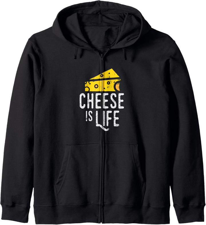 Cheese Is Life Aged Dairy Wisconsin Kapuzenjacke