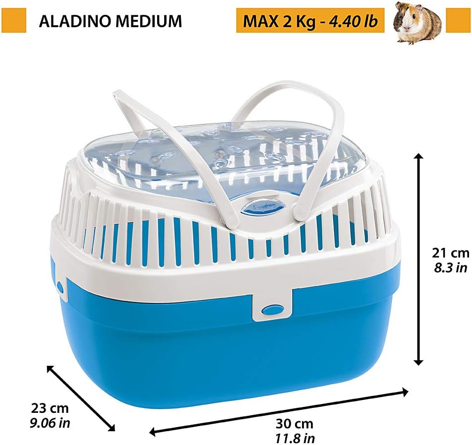 Ferplast Transportbox für Hamster und andere kleine Nagetiere Aladino Medium Reisekäfig für Hamster,