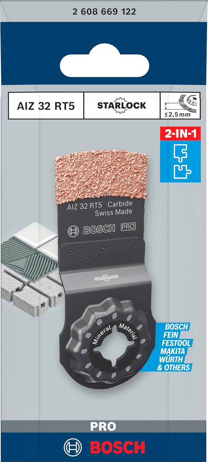Bosch 1x PRO Multi Material AIZ 32 RT5 Blatt für Multifunktionswerkzeuge (für Mörtel, Porenbeton, Br