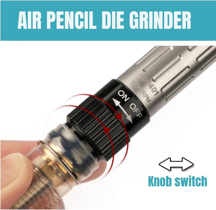 Micro Stabschleifer Druckluft, 70000rpm Bleistiftschleifer Druckluftschleifer Geradschleifer,3 Mm 1/