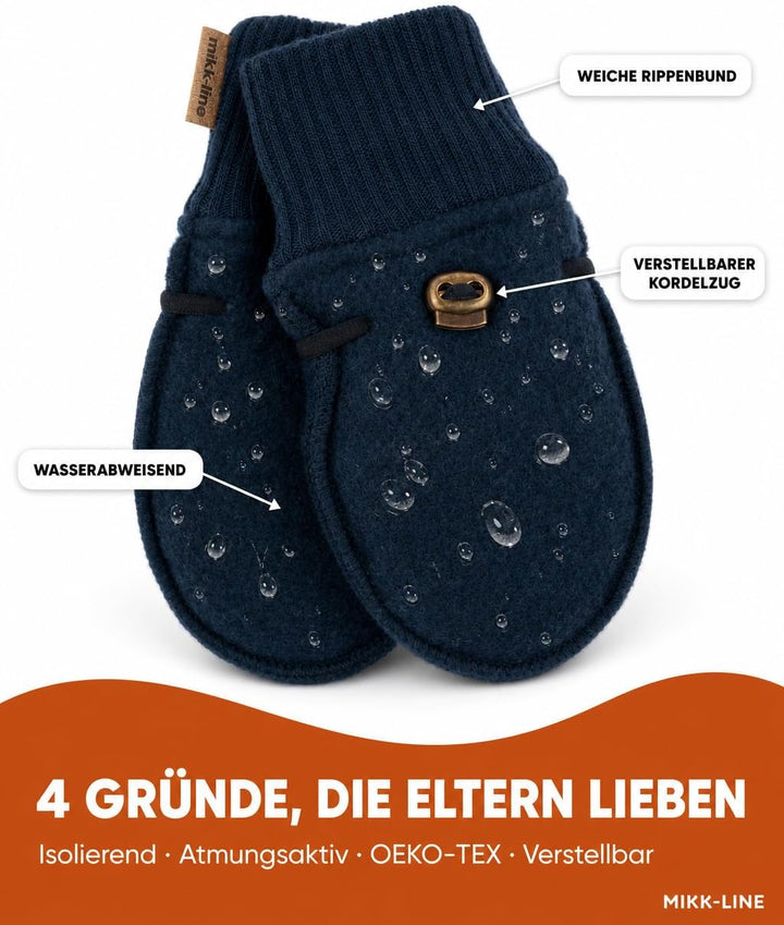 Mikk-line Wollhandschuhe Kinder | Handschuhe Kinder | Handschuhe Wolle Kinder | Wärme Kinder Handsch