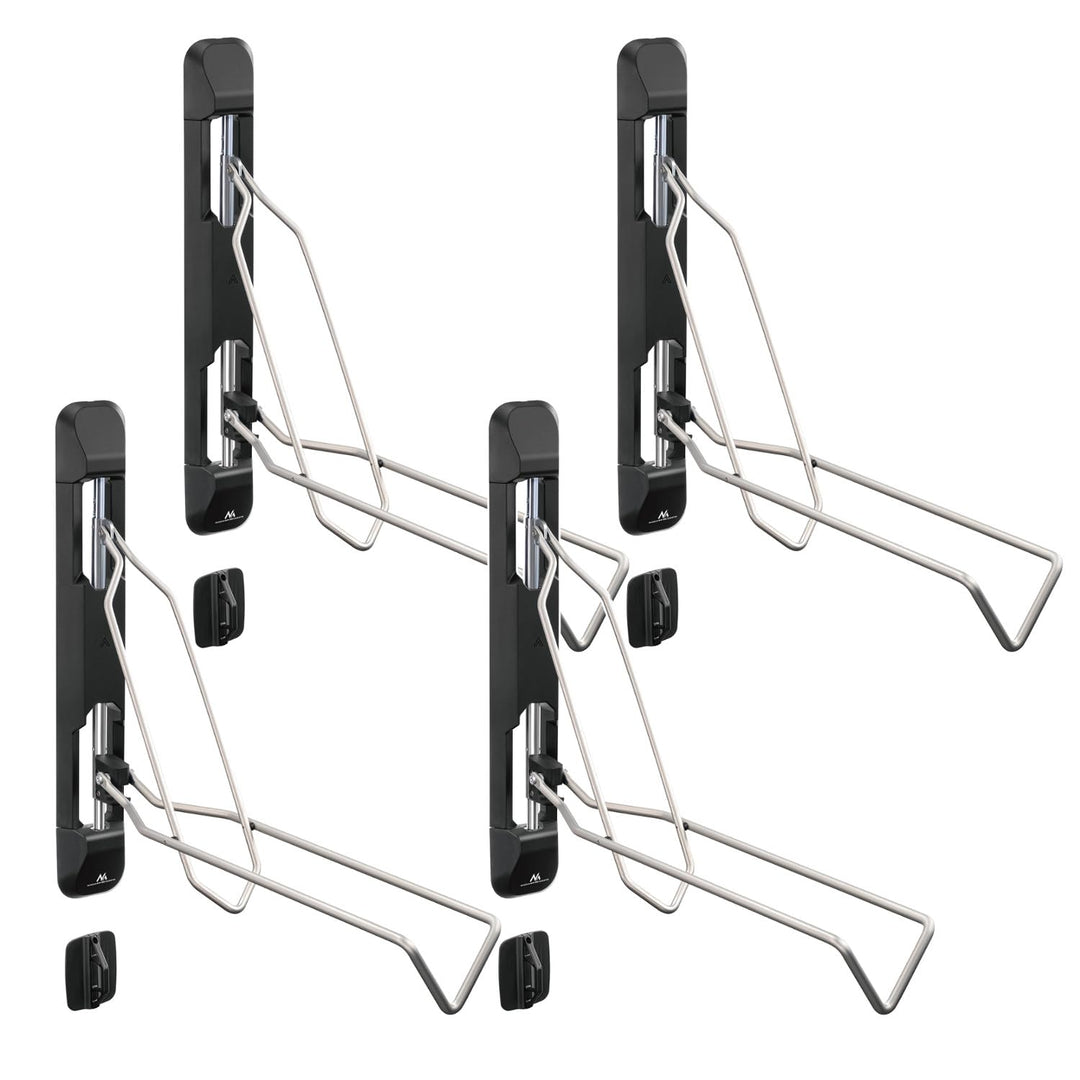 Maclean MC-471 Vertikaler, schwenkbarer und klappbarer Fahrradhalter für die Wand, 5-stufige Höhenve