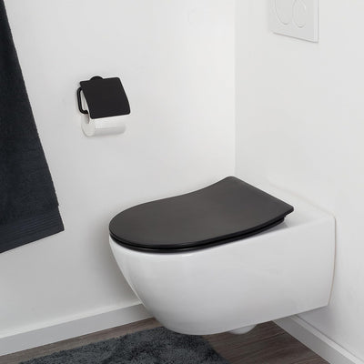 Tiger Tune WC-Sitz, Toilettensitz mit Absenkautomatik und Easy-Clean-Funktion, D-Form, Duroplast, Fa