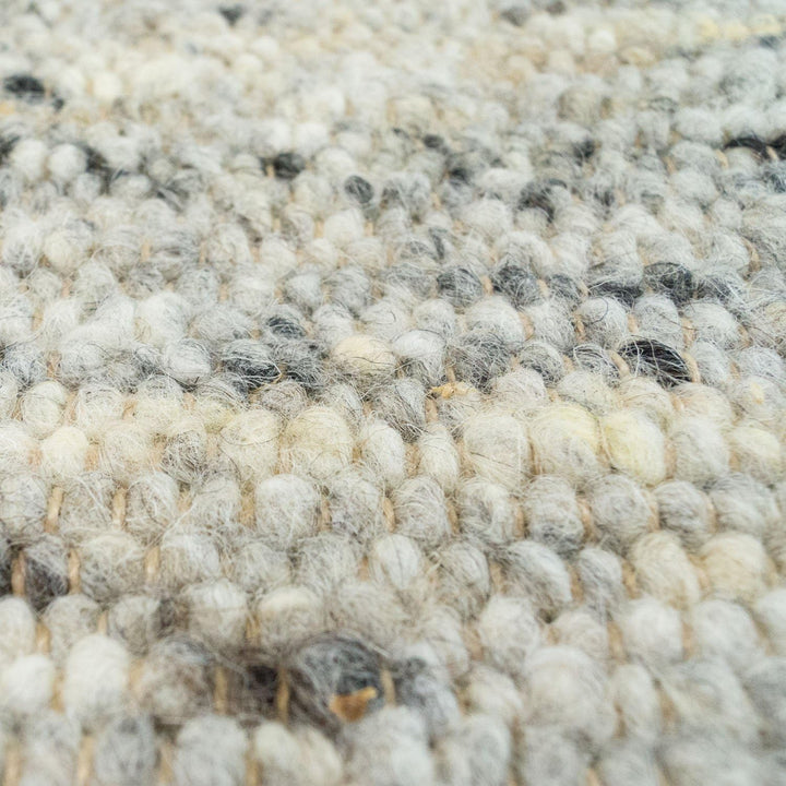 Moderner Handweb Teppich Alpina handgewebt aus Schurwolle für Wohnzimmer, Esszimmer, Schlafzimmer un