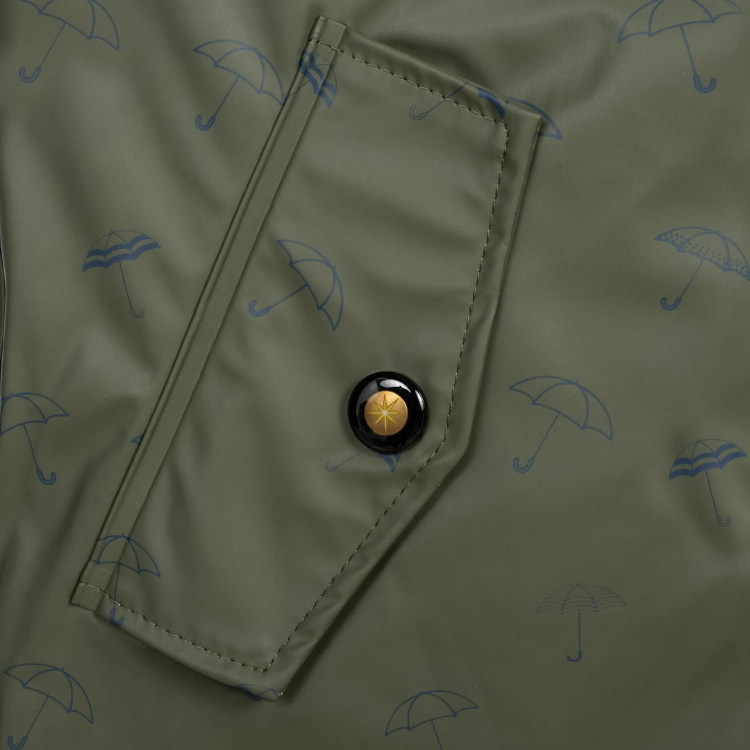 Ankerglut Damen Damen Friesennerz Regenmantel Regenjacke mit Kapuze Gefüttert Wasserdicht Wetterfest