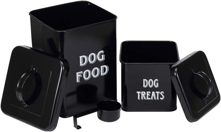 Pethiy Hundefutter und hundeleckerli behälter Set mit Schaufel –Beschichteter Kohlenstoffstahl – dic