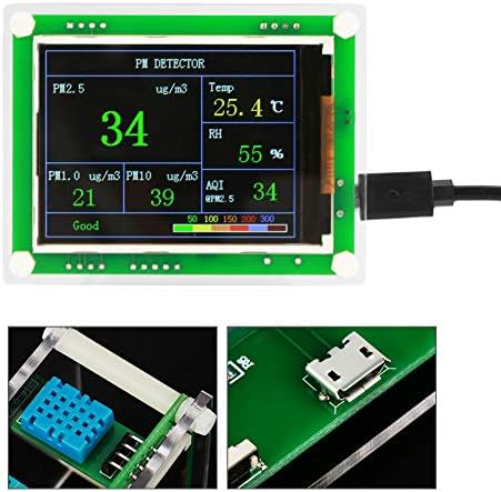 Luftqualitätsmonitor, Formaldehyddetektor, tragbarer multifunktionaler digitaler PM2.5-Luftqualitäts