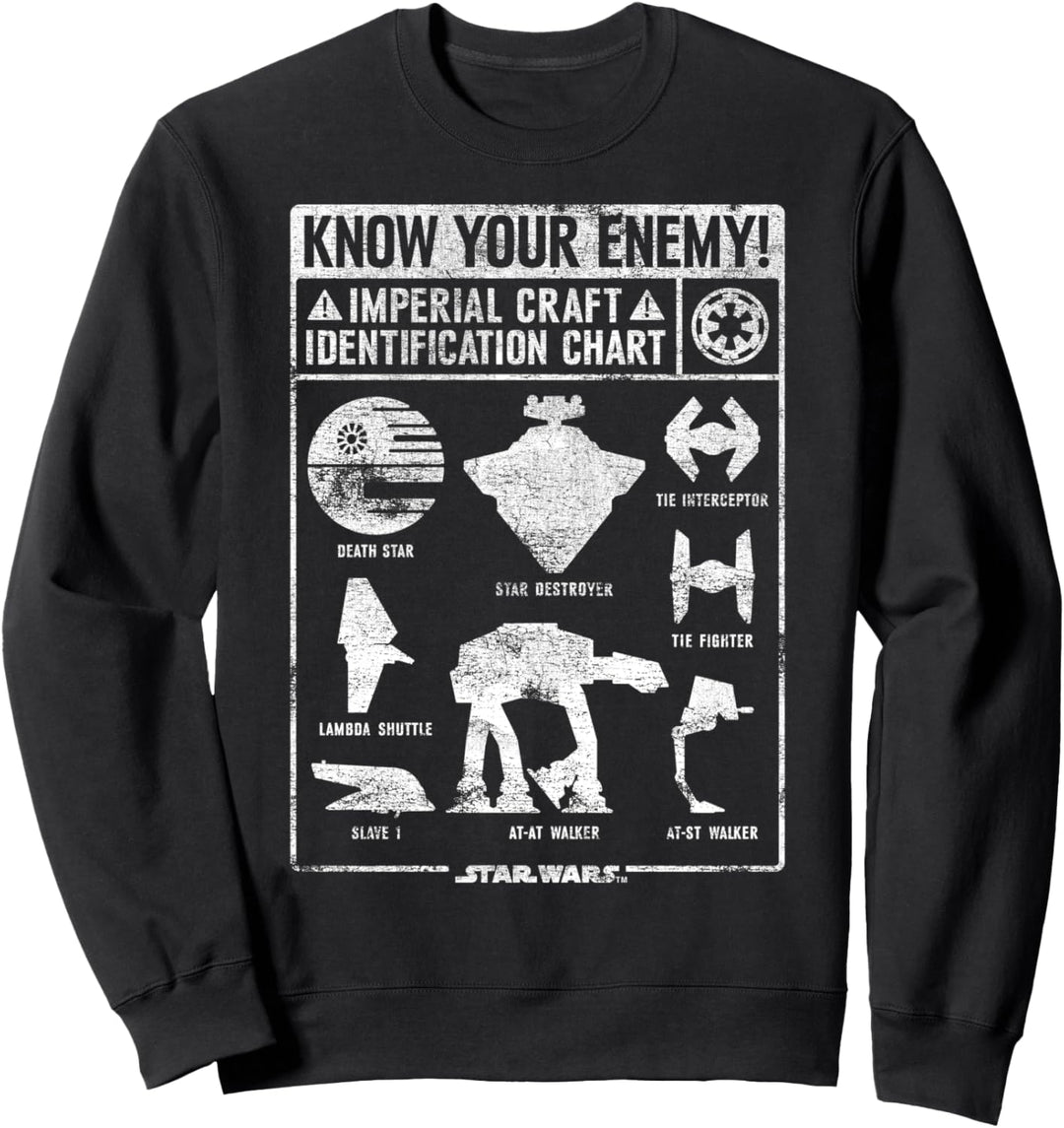 Star Wars Imperial Craft ID Chart Sweatshirt