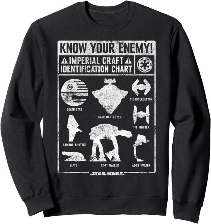 Star Wars Imperial Craft ID Chart Sweatshirt