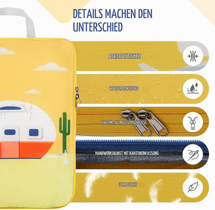 Gonex Compression Packing Cubes 4er Set, Gonex Kleidertaschen 4-teilig Verpackungswürfel, Kleidertas