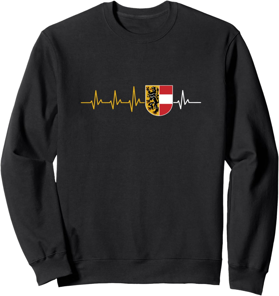 Salzburg Flagge Wappen Salzburger Herzschlag Austria Fahne Sweatshirt