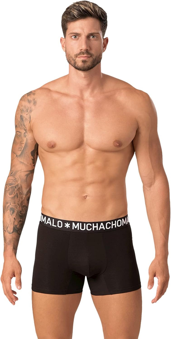 Muchachomalo - 2-Pack Unterhose - Elastische Baumwolle - Weicher Bund S Schwarz, S Schwarz
