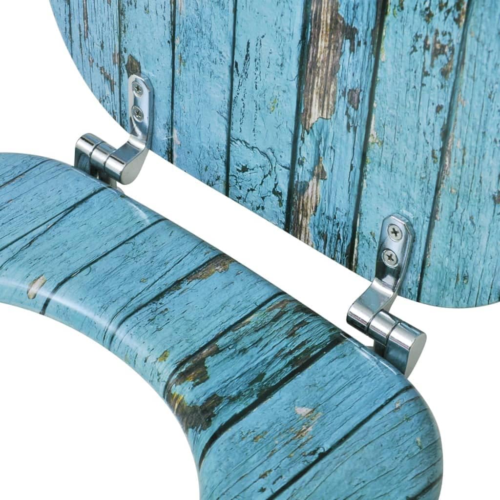 vidaXL WC Sitz MDF Brille Klodeckel Toilettensitz Toilettendeckel Klositz Altholz, Altholz