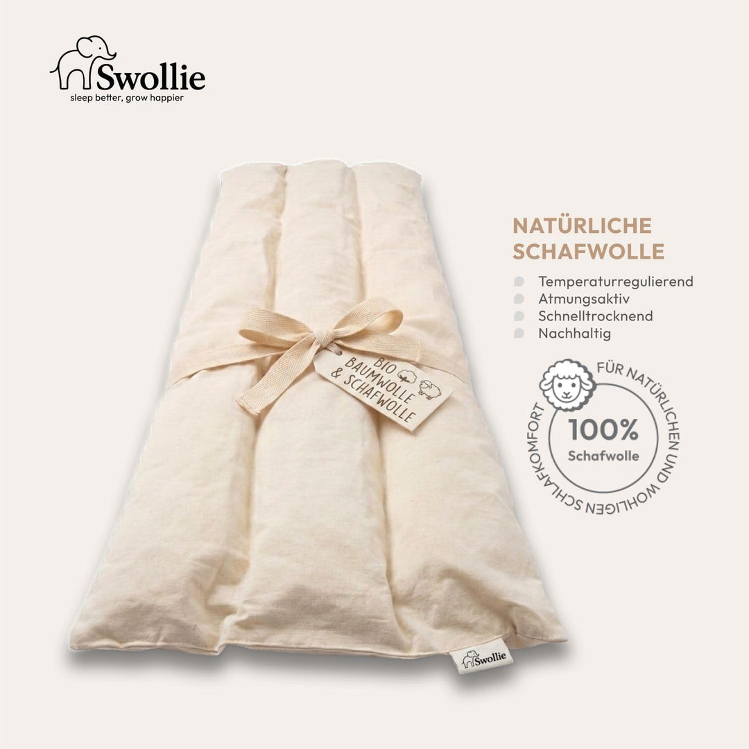 Premium Federwiege beige | für Babys ab Geburt bis 15 Kg | Bio-Baumwolle