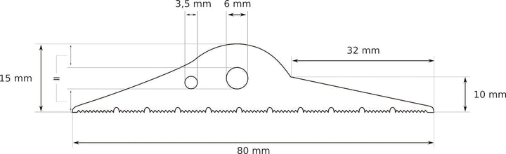 DQ-PP GARAGENTOR DICHTUNG | 4m | 15mm x 80mm | inkl. Montagekleber | schwarz | Bodenabdichtung aus E