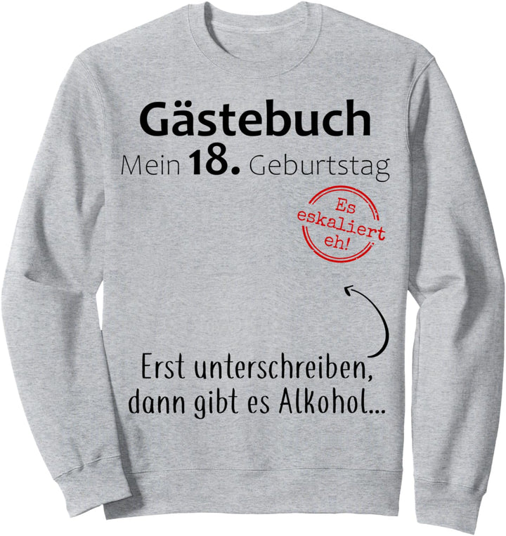 18. Geburtstag Junge Mädchen 18 Jahre 2006 Lustig Geschenk Sweatshirt