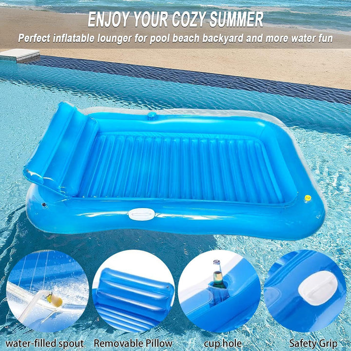 Shengruili 200x125CM Luftmatratze Wasser,Luftmatratze Pool Erwachsene,Pool Sofa Outdoor Aufblasbar,L