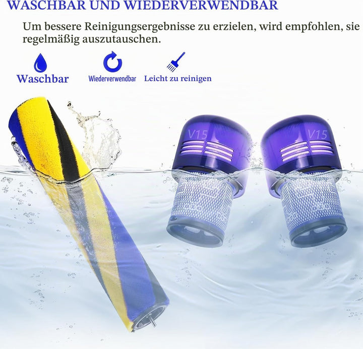 Bürstenwalze für Dyson V15 Detect Slim Absolute Total Clean Extra Staubsauger Rolle Ersatzteile, Sof