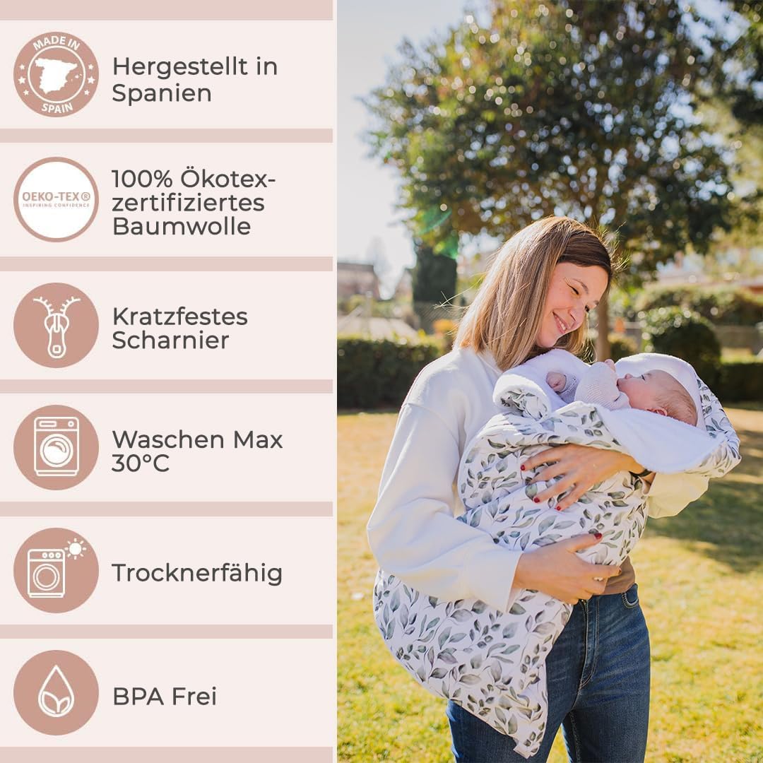 MIMUSELINA Kinderwagensack Winter - Kinderwagen Decke Winter für Neugeborene - Kinderwagendecke Baby