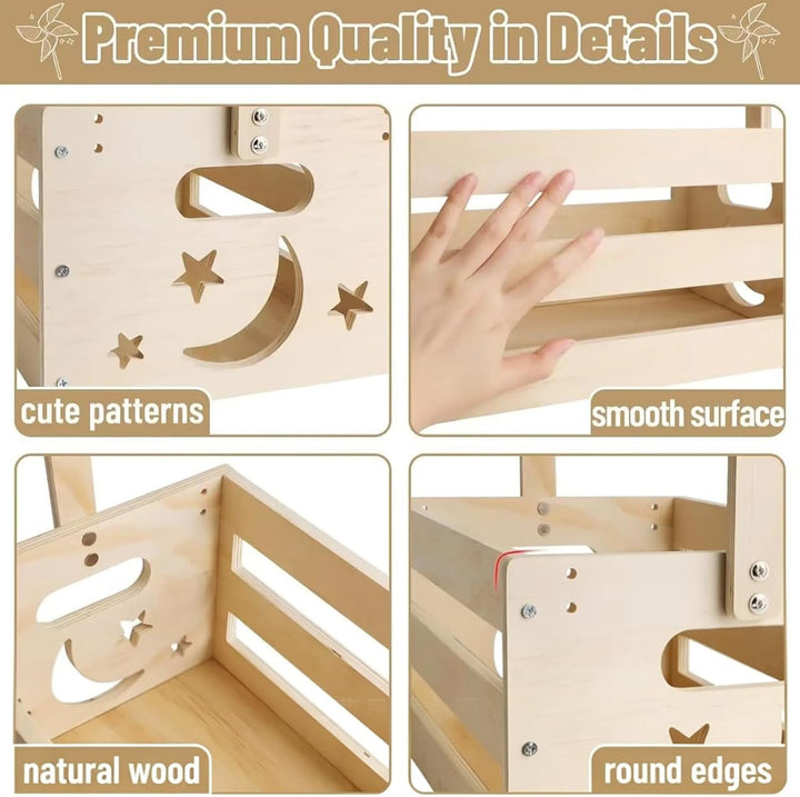 Holz Babyparty Kiste Kleiderbügel Praktische Baby mit Griff, Kinder Kleiderbügel und Girlande -Aufbe