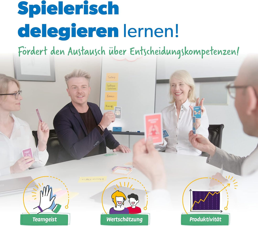 Delegation Poker Karten Set - 3-7 Personen - Für Agile Unternehmen zur effektiven Delegation von Ver