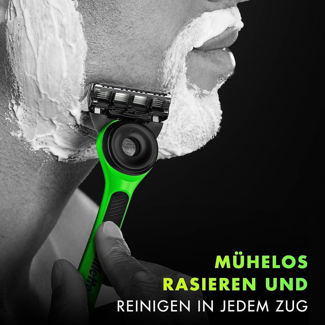 Gillette Labs Rasierklingen, 6 Ersatzklingen für Nassrasierer Herren und Heated Razor mit Reinigungs