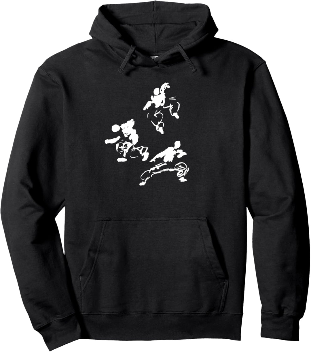 Shaolin Kung-Fu Kämpfer - Tusche- Pinsel Malerei Pullover Hoodie