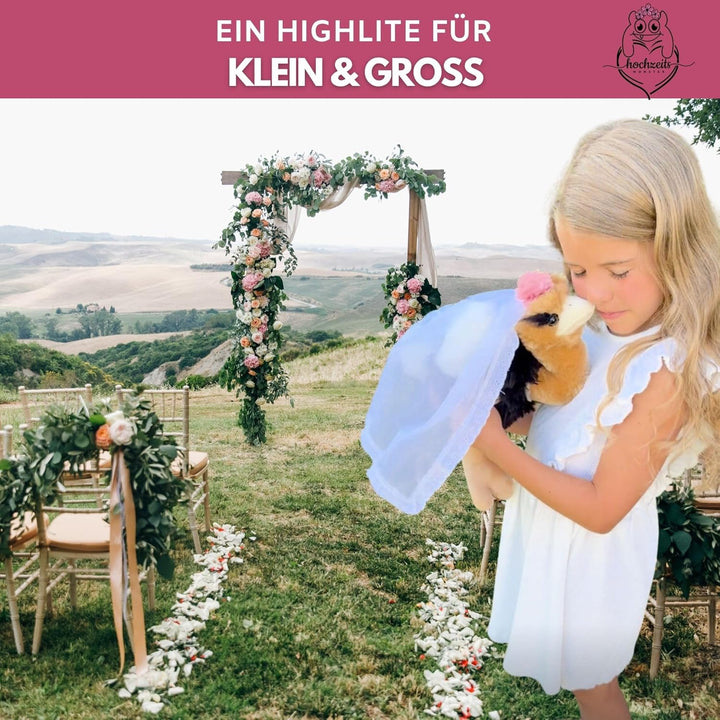 Brautstrauss Gerda **Premium** Plüschtier - Vogel Strauss Stofftier Partygag als Wurfstrauss für die