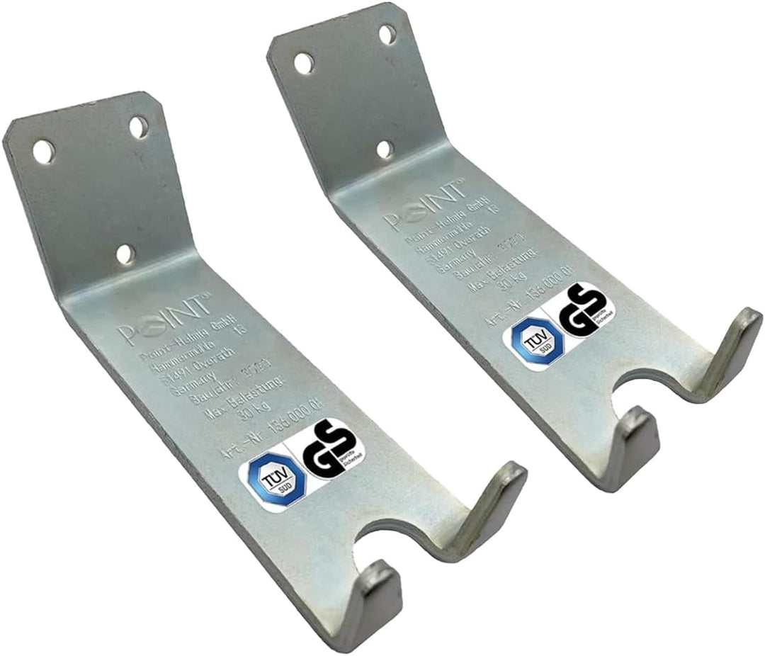 POINT Fahrrad Wandhalter (Pedalaufhängung), inkl. Bef. Material, doppelpack Wandhalter Paar, Wandhal