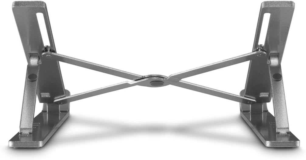 Hama Laptopständer 15.6" Aluminium, Ergonomisch, Faltbar mit Neigungswinkel, Stabil und rutschfest,