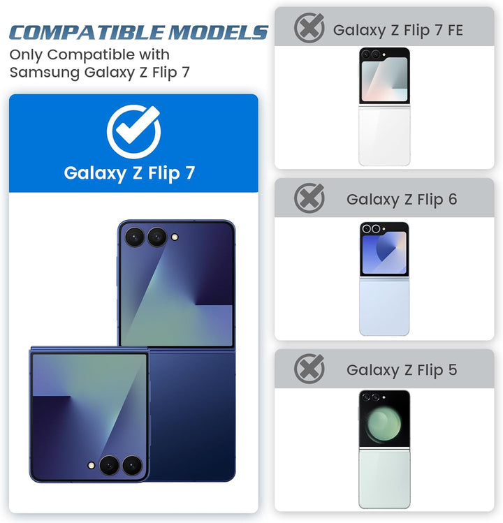 Doeshine für Samsung Galaxy Z Flip 7 Hülle [Not für Flip 7FE] mit Mag-Safe, Ständer und Displayschut