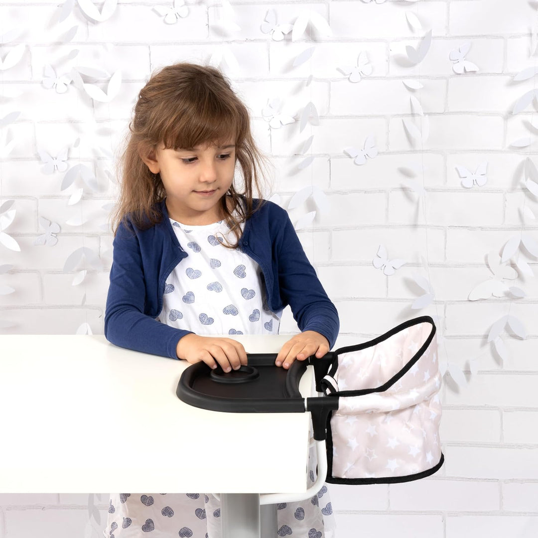 Bayer Design 65931AA Puppentischsitz, Sitz für Puppen mit intergiertem Tablett, für Puppen bis 46 cm