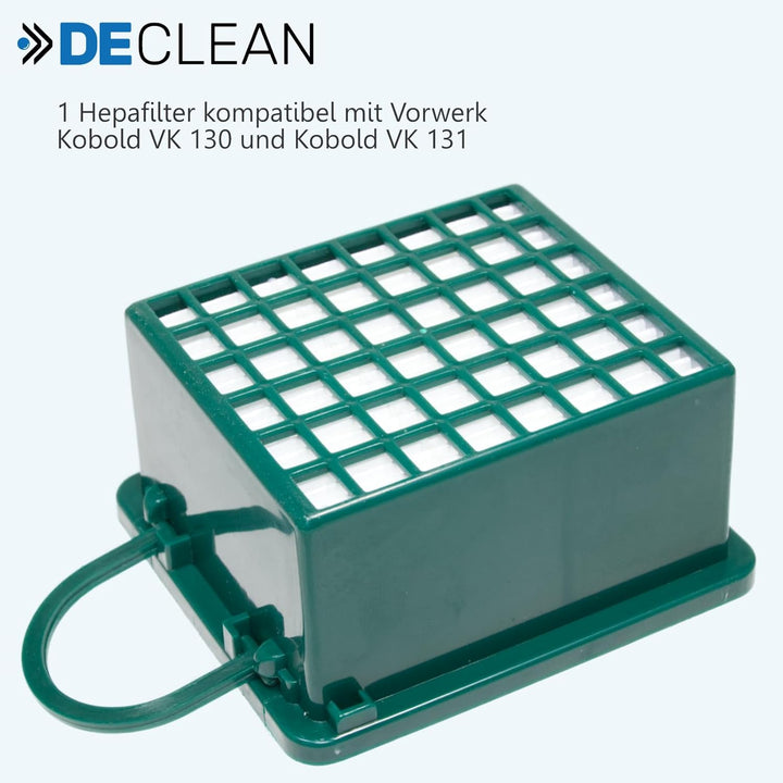 DeClean 1 x HEPA-Filter, 1 x Aktiv-Geruchsfilter Motorfilter 1 Set Bürsten rot/weiss kompatibel mit