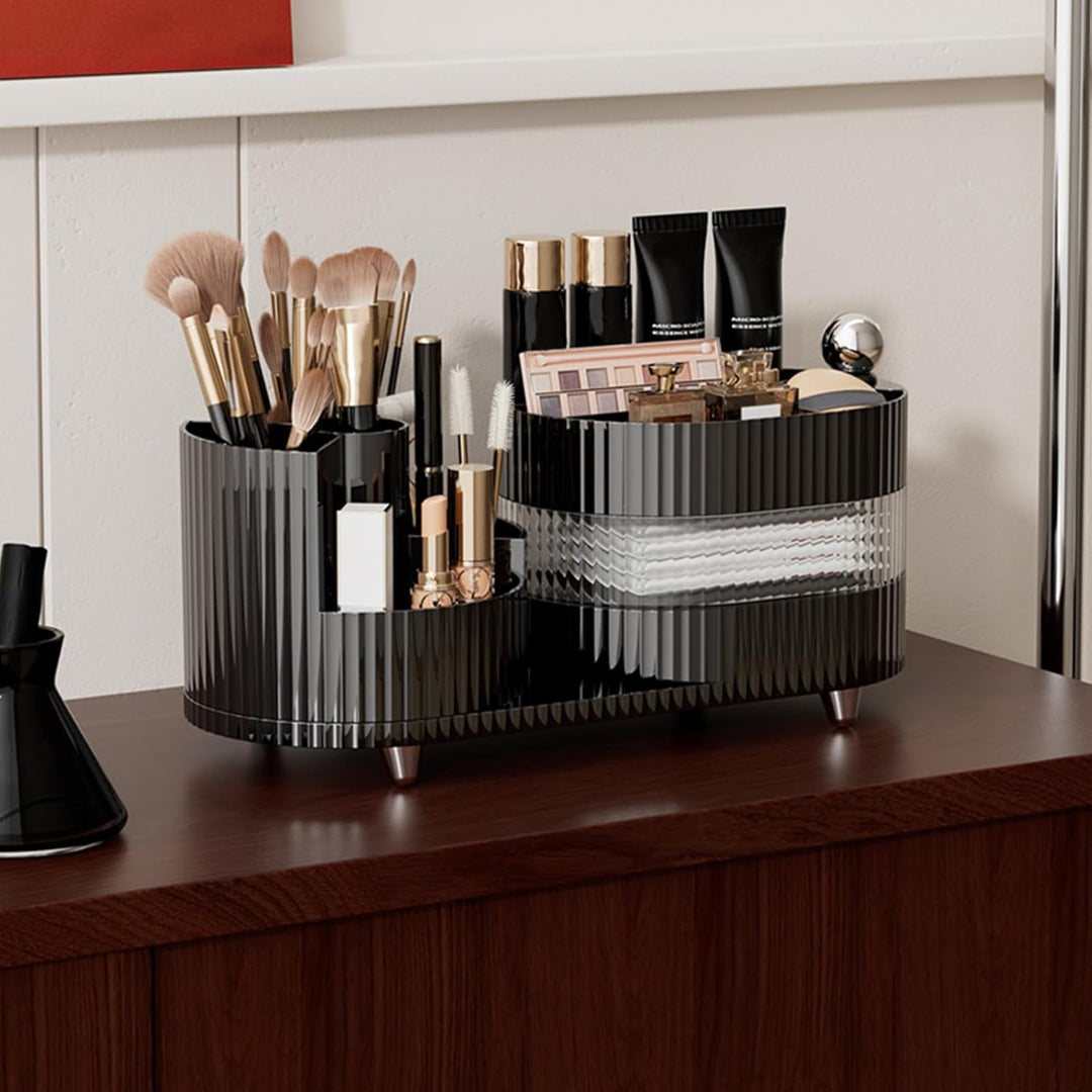 DASITON Make up Kosmetik Organizer,360° Drehbarer Make Up Pinsel Organizer,Grosser Kapazität Kosmeti