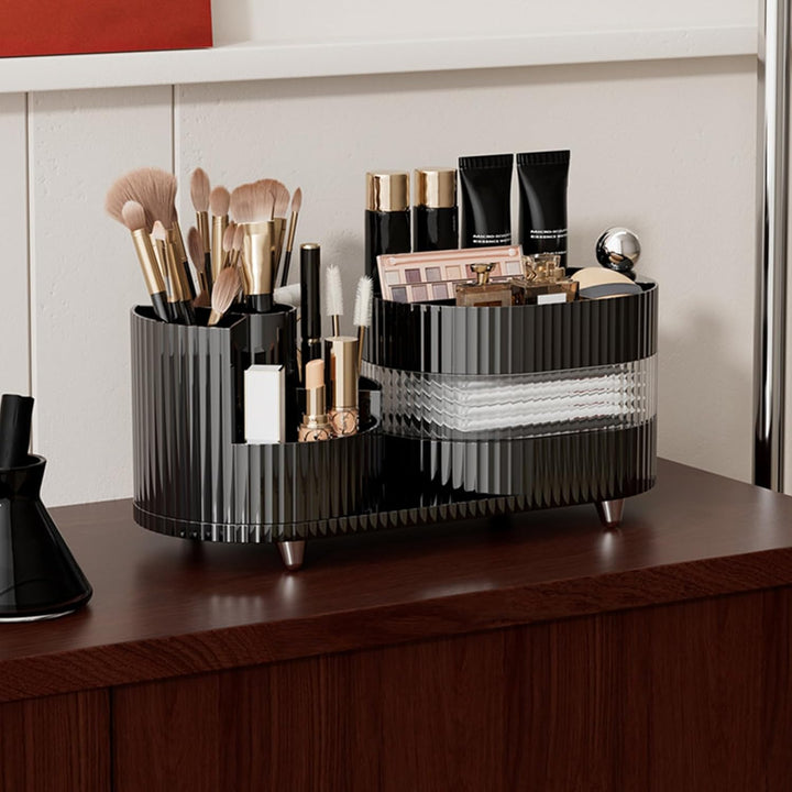 DASITON Make up Kosmetik Organizer,360° Drehbarer Make Up Pinsel Organizer,Grosser Kapazität Kosmeti