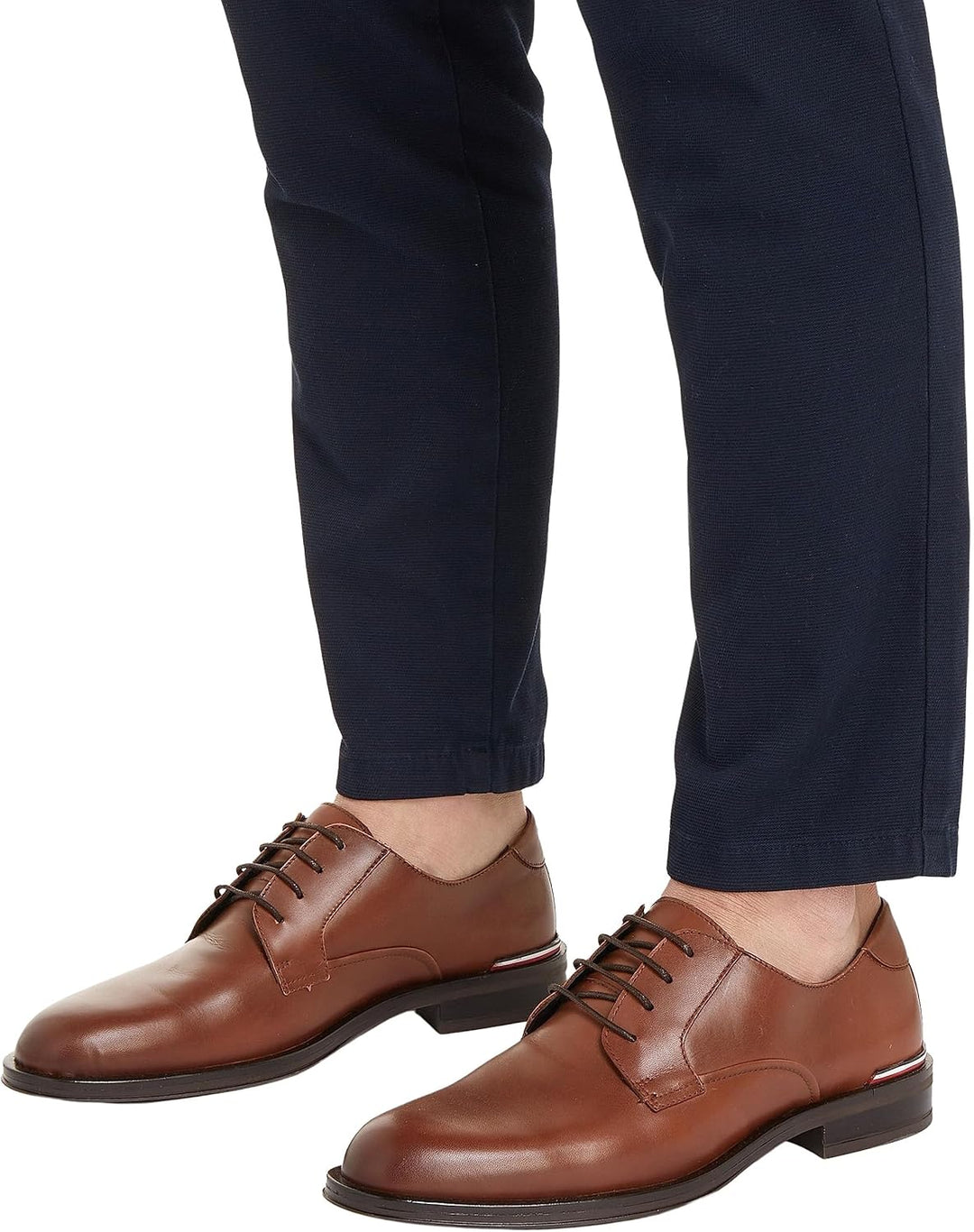 Tommy Hilfiger Herren Derby Schuh Core aus Leder 42 EU Brown Winter Cognac, 42 EU Brown Winter Cogna
