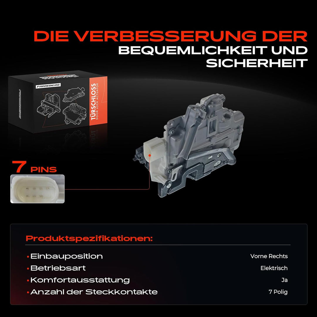 Frankberg Stellmotor Türschloss Zentralverriegelung Stellelement für P-a-s-s-a-t 362 3C2 P-a-s-s-a-t