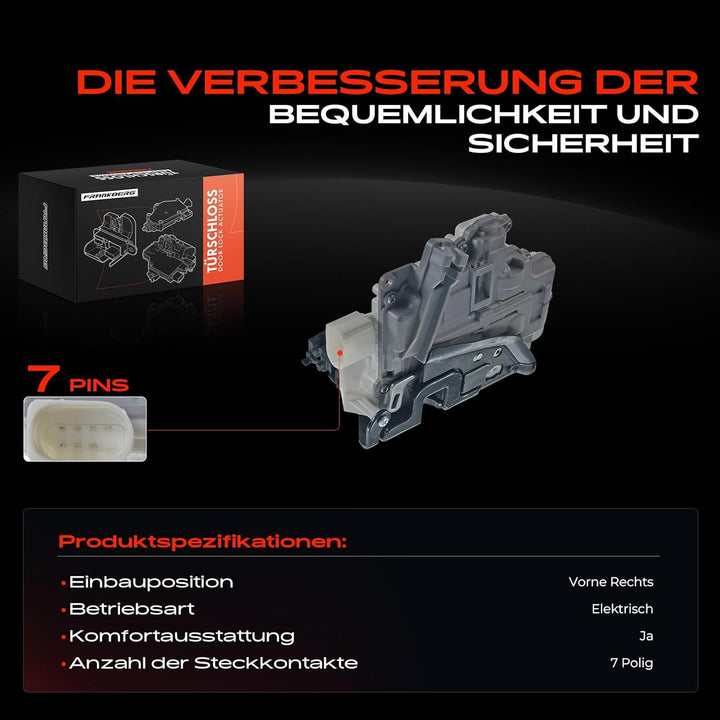 Frankberg Stellmotor Türschloss Zentralverriegelung Stellelement für P-a-s-s-a-t 362 3C2 P-a-s-s-a-t