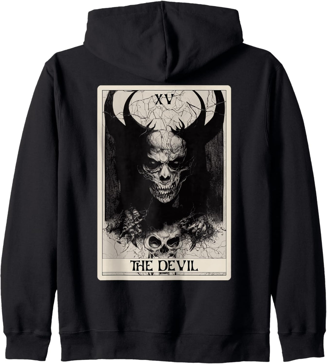 Okult Dark Art Horror Devil Tarotkarte Kapuzenjacke