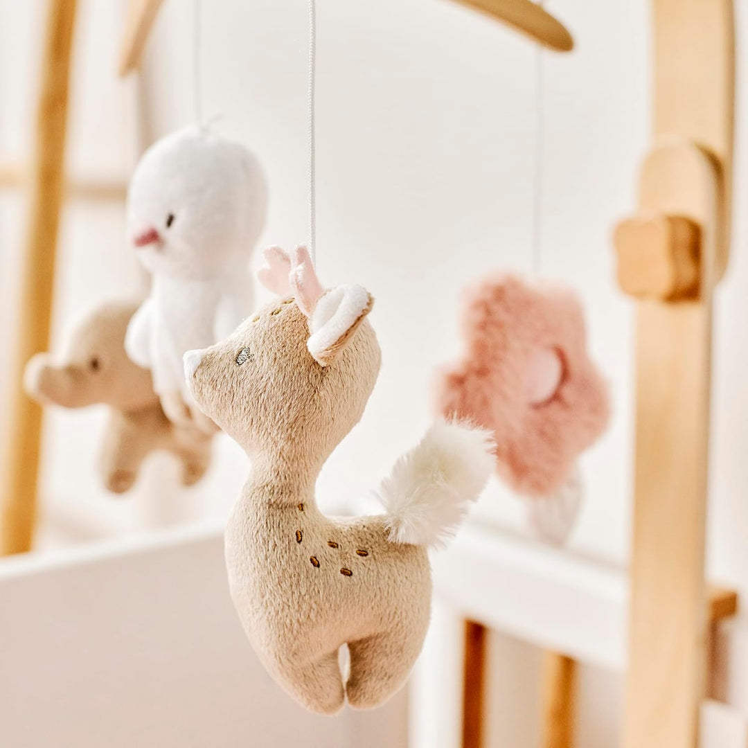 Nattou Mobile mit Spieluhr, Sanftes Wiegelied "La-Le-Lu", Polyester/Holz, FanFan, Beige