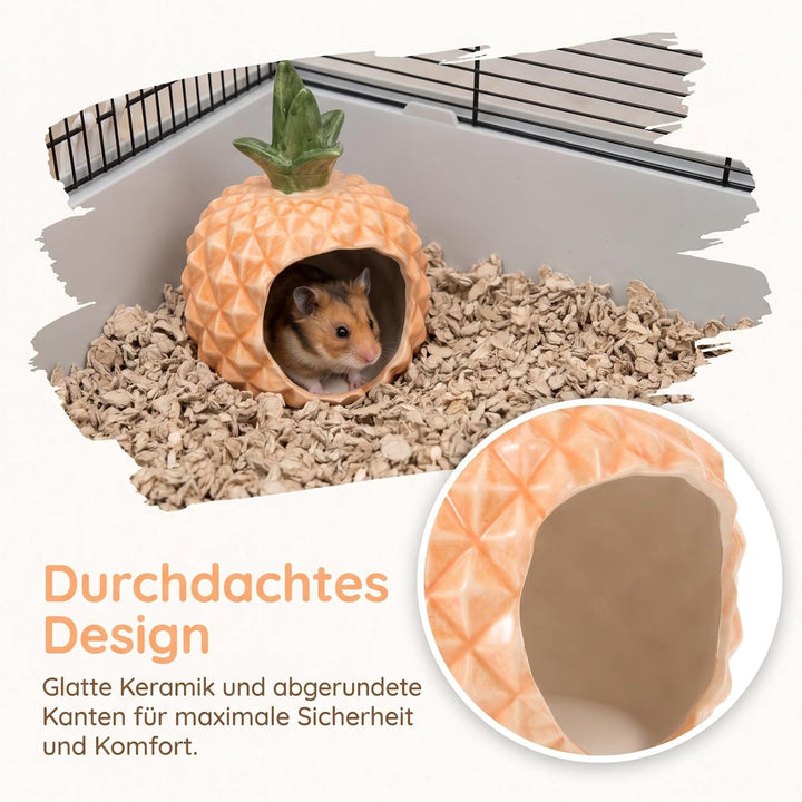 Toyvian Keramik Hamsterhaus, mit Kühlfunktion Gemütliches Versteck Zwerghamster Rennmäuse Chinchilla