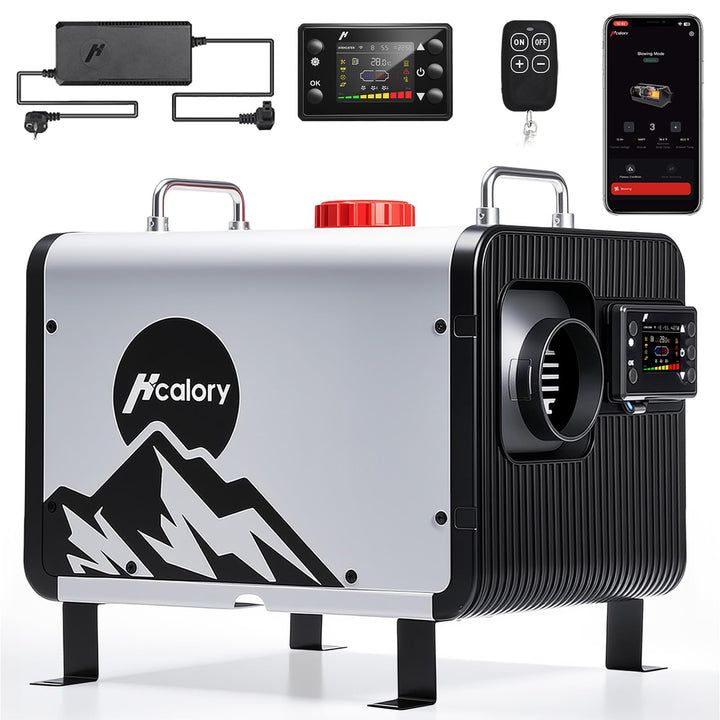 12V/24V Diesel Luftheizung, 8kW Diesel Standheizung 0,12–0,45 L/h, mit APP & 220-240V Adapter,28% hö