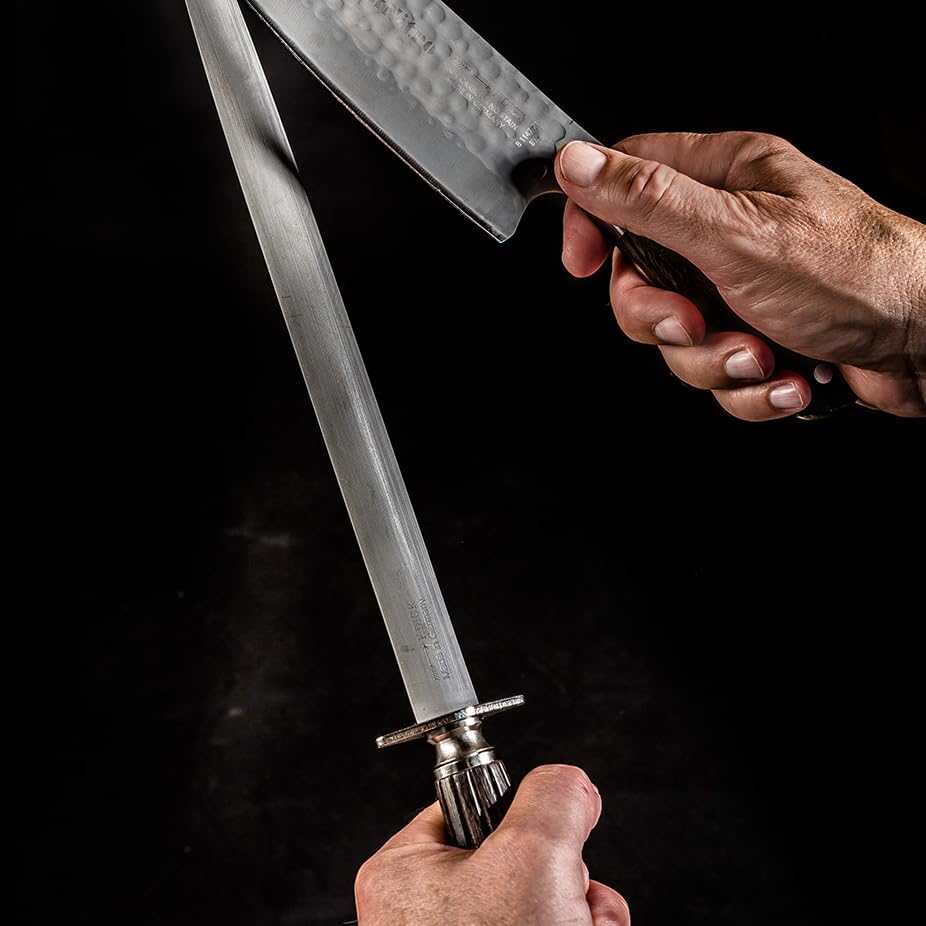 F. DICK Wetzstab, DarkNitro (Wetzstahl 30 cm Spezialbeschichtung für hohen Abtrag, harte Messer Mess