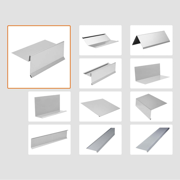 INEFA Ortblech ohne Wasserfalz aus Aluminium 200cm, Silber, Ortgangblech für optimale Dachentwässeru