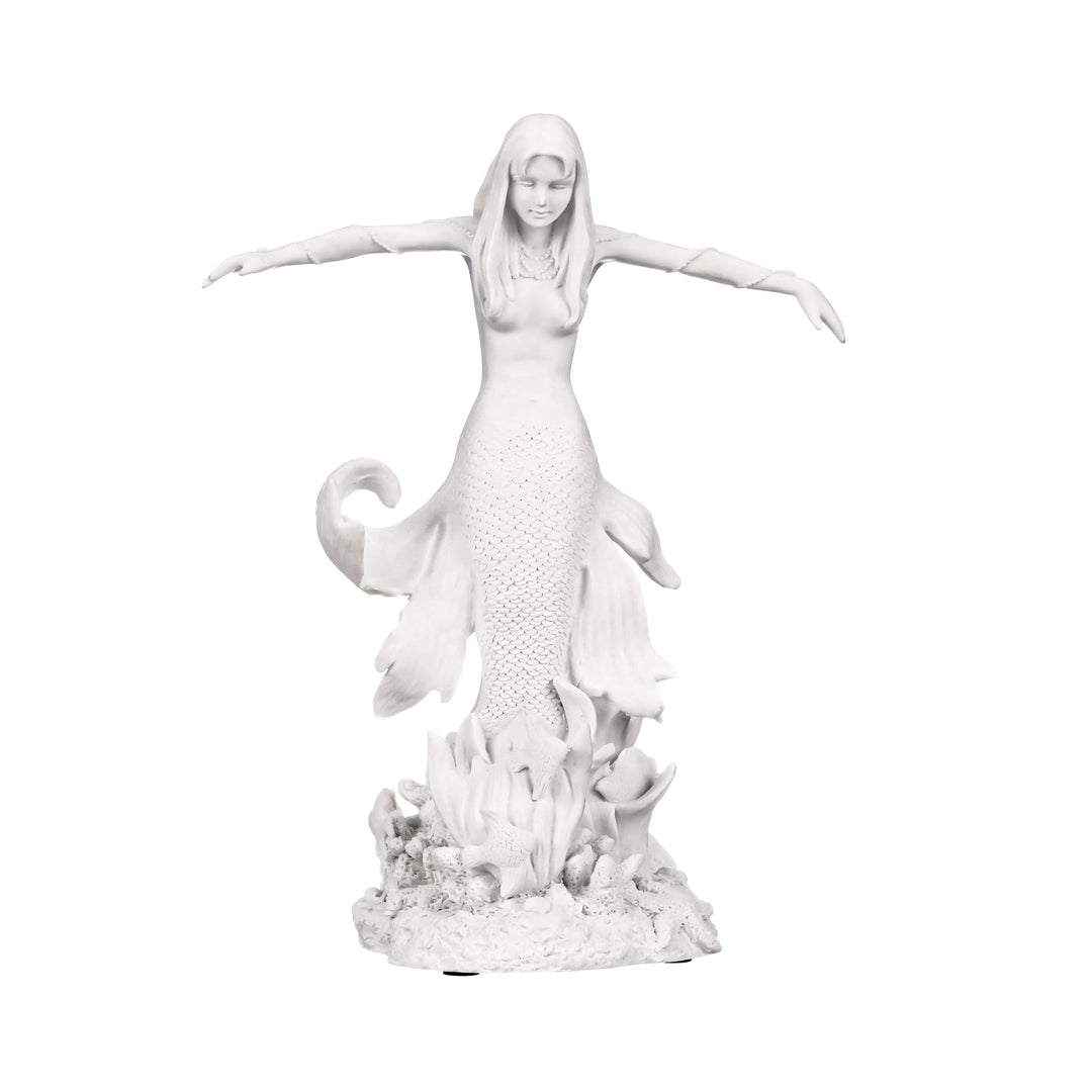 Design Toscano Königin des Ozeans, die Meerjungfrau: Marmor-Kunstharz Statue