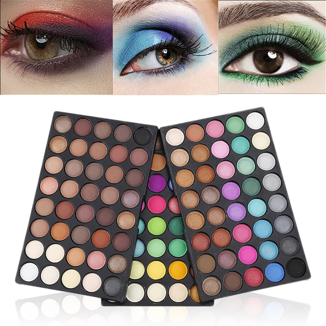 FantasyDay 120 Farben Hochpigmentierte Warme Natürliche Matt Schminke Lidschatten Palette Makeup Kit