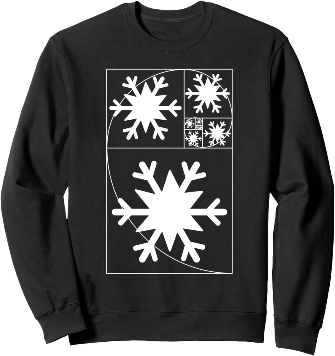 Goldener Schnitt Weihnachten, Fibonacci Schneeflocke Sweatshirt
