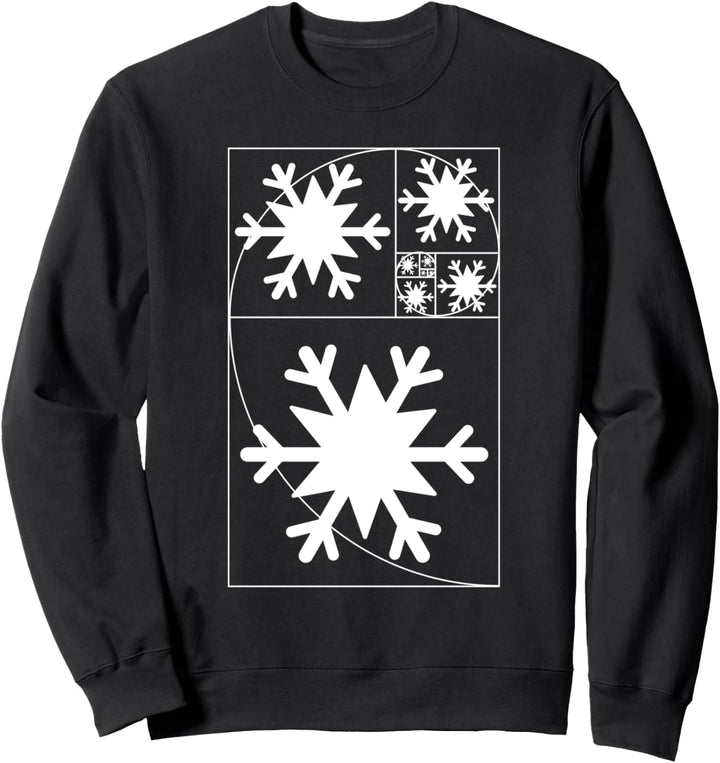 Goldener Schnitt Weihnachten, Fibonacci Schneeflocke Sweatshirt