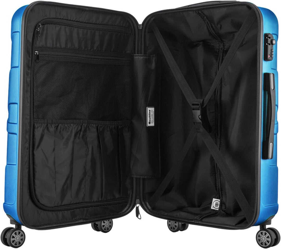 suitline Handgepäck Hartschalen-Koffer Koffer Trolley Rollkoffer Reisekoffer, TSA, 55 cm, ca. 34 Lit